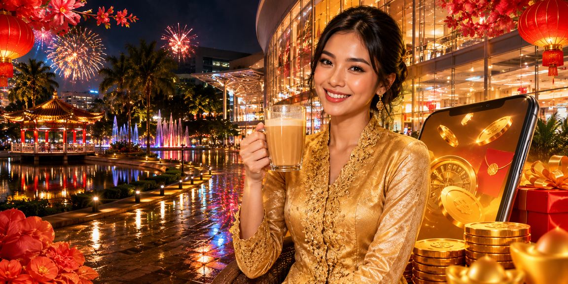 Wanita Malaysia menerima bonus rebat promosi dengan pakaian kebaya